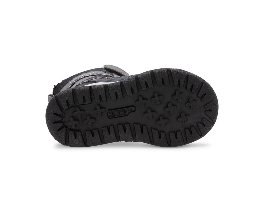 Botas Criança - Merrell Snow Crush 2.0 Waterproof Jr. - Pretas/Cinzentas - JVU891637